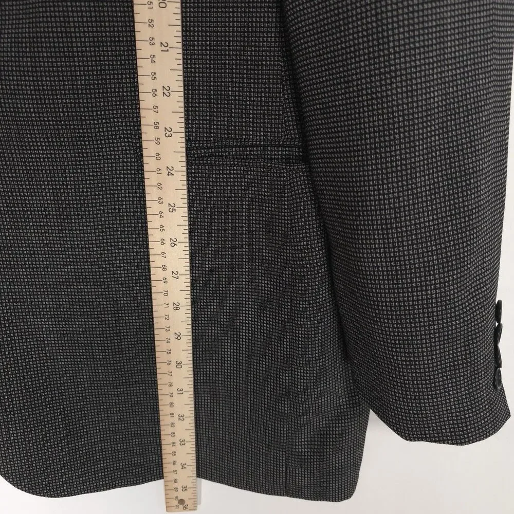 HUGO BOSS Vintage Sport Coat Blazer 44L USA MADE EINSTEIN Virgin Wool UNION MADE